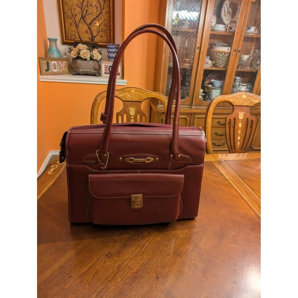 Deep Red Leather MCKLEIN Laptop 17